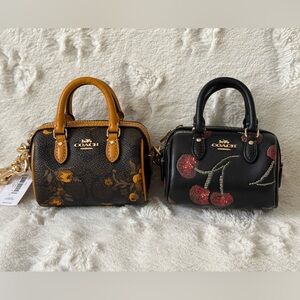 Coach set of 2 Mini Rowan Bag Charms